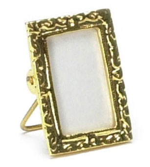 Dollhouse Miniature Rectangular Picture Frame 24K Gold plated